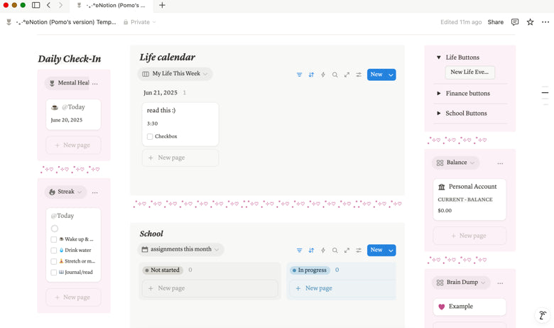 🌸✨ Hot Girl Mid-Year Reset | Notion Template ✨🌸