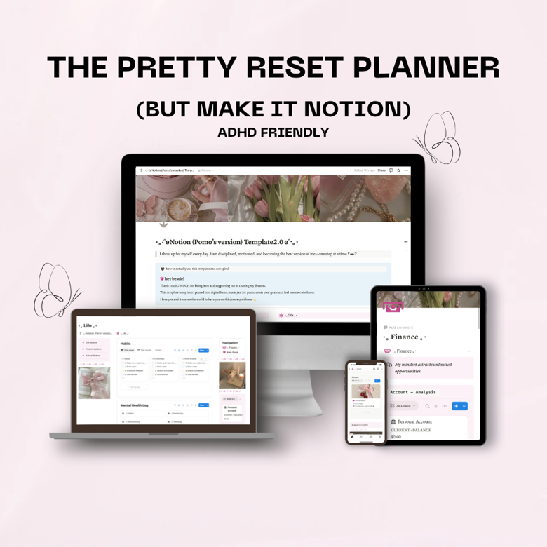 🌸✨ Hot Girl Mid-Year Reset | Notion Template ✨🌸