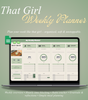 That Girl Weekly Planner (matcha) – Google Sheets Time-Blocking Template