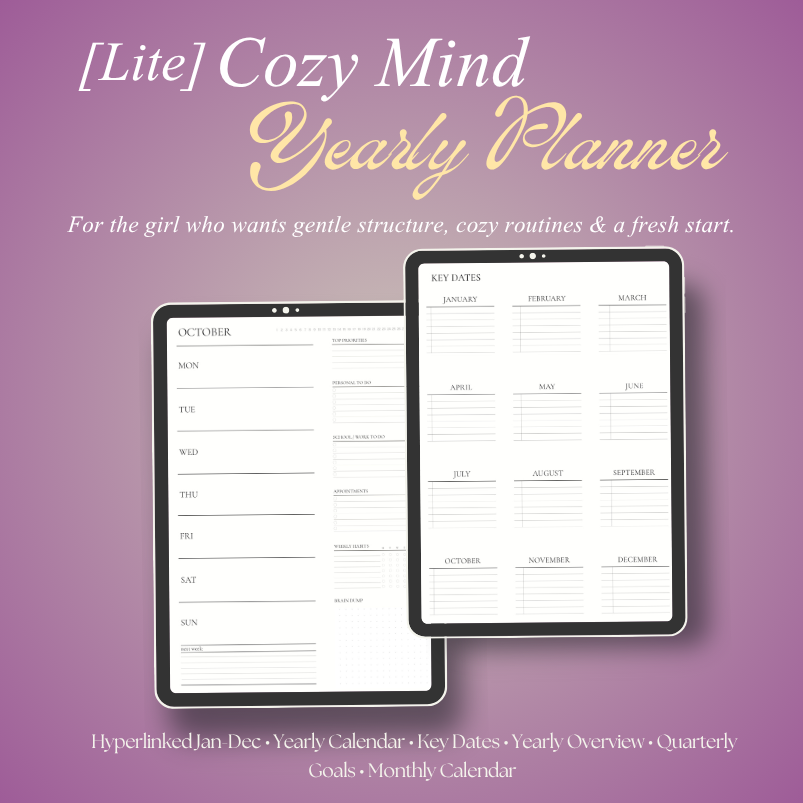 The Cozy Mind Planner – Digital Edition 🌷