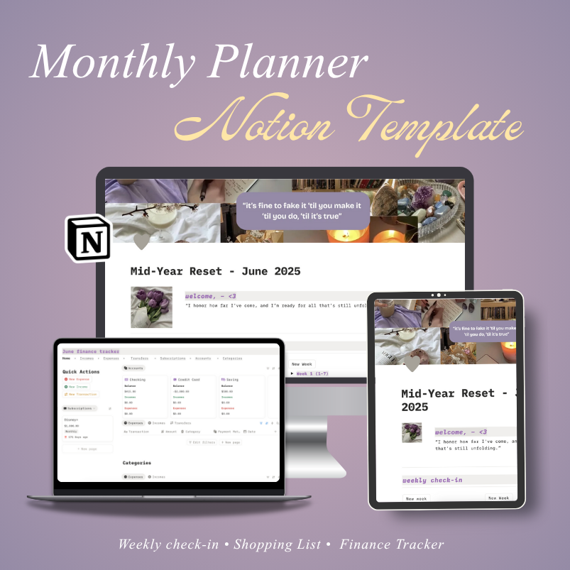 Notion Template Monthly Pack – For My Fellow Friends Who Love to Plan (or Want To)