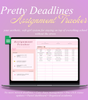 Pretty Deadlines – Aesthetic Assignment Tracker (Google Sheets) ⭐