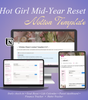 🌸✨ Hot Girl Mid-Year Reset | Notion Template ✨🌸