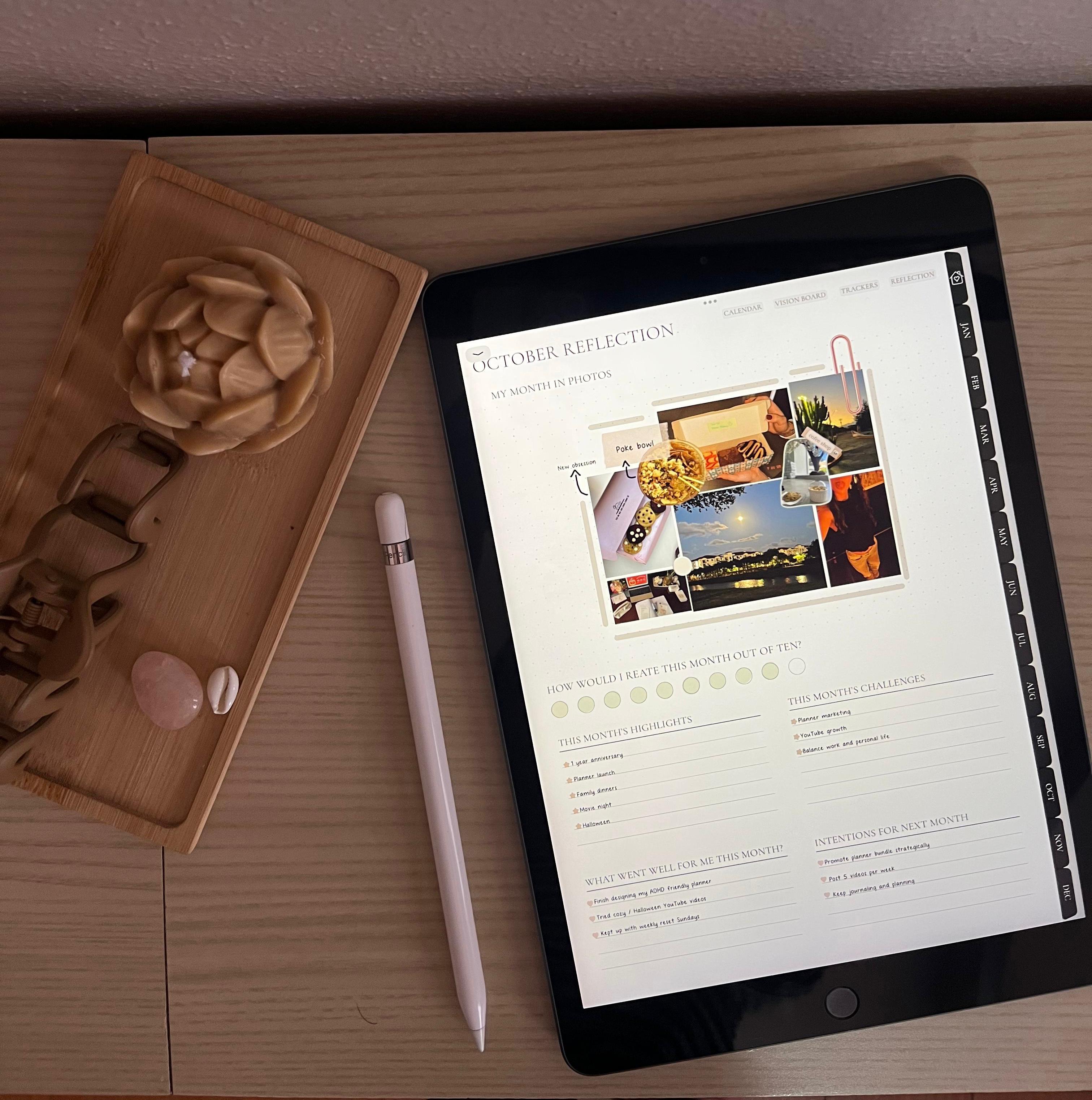 [BUNDLE] The Dream Life Digital Planner + Stickers + Font - Undated • Hyperlinked